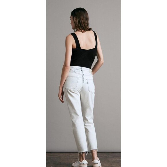 Rag & Bone Nina High Rise Ankle Slim Straight Jeans in Half Moon-sz 31 - Picture 2 of 12